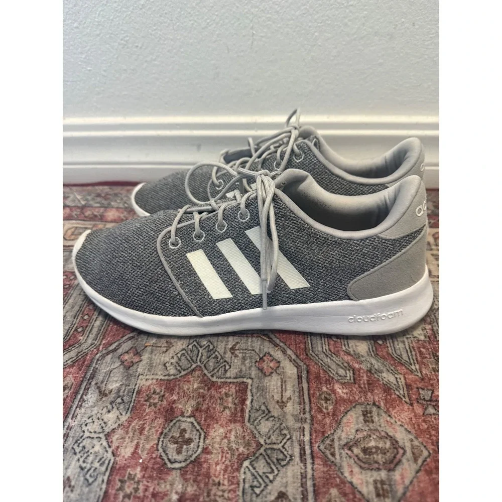 Adidas Cloudfoam Lite Racer Mens‎ Grey White Sneakers AW4313 Size 9